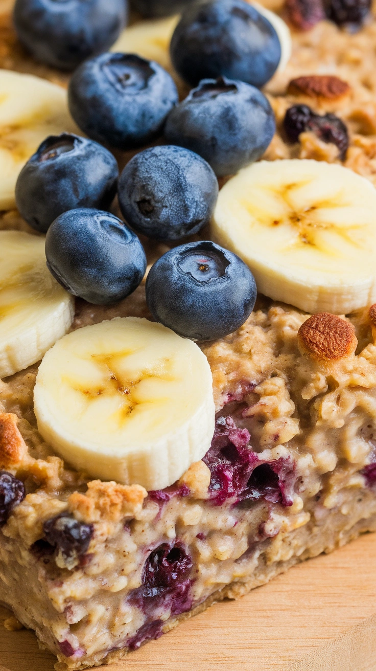 Blueberry Banana Baked Oatmeal