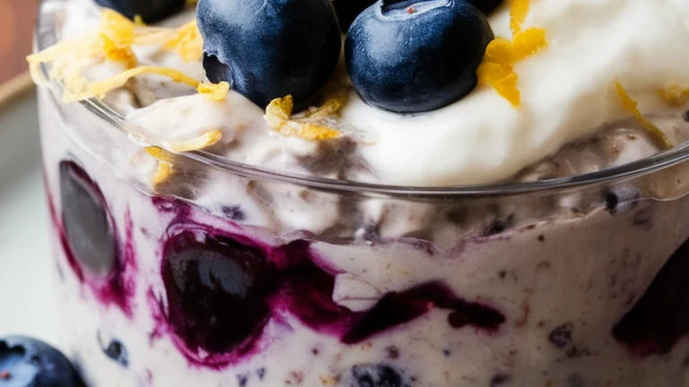 Blueberry Lemon Overnight Oats - Featured