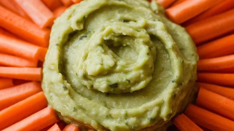 Carrot Sticks with Guacamole Dip - Featured