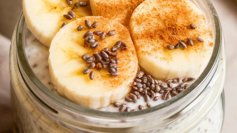 Chia Seed Banana Overnight Oats - Featured