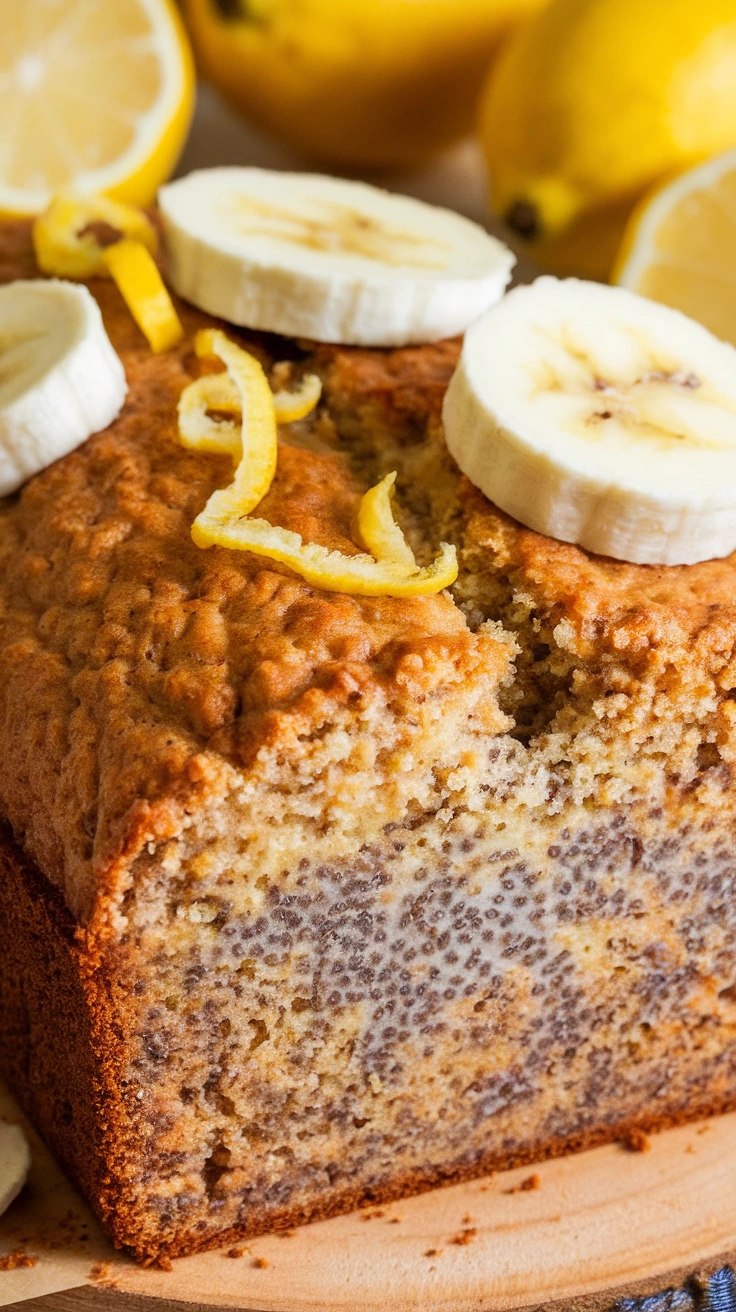 Chia Seed Lemon Banana Bread