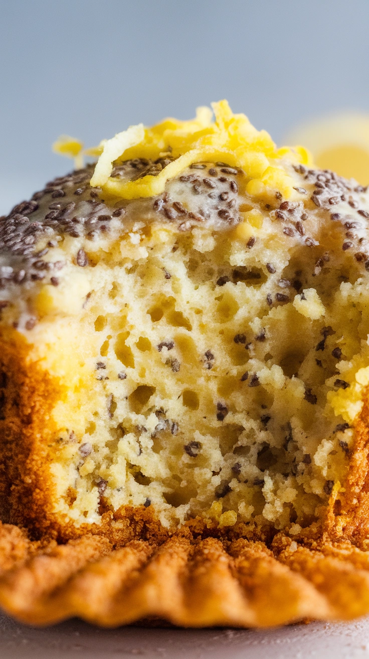 Chia Seed Lemon Poppy Seed Muffins