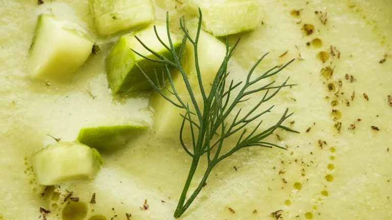 Chilled Cucumber and Avocado Soup - Featured