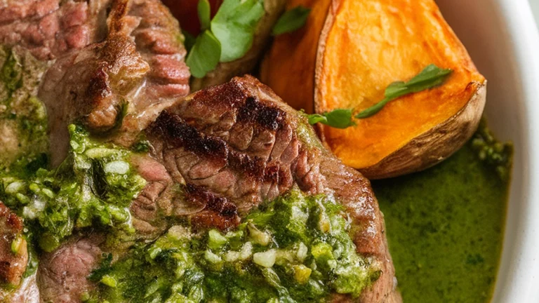Chimichurri Steak and Roasted Sweet Potato Bowl - Featured