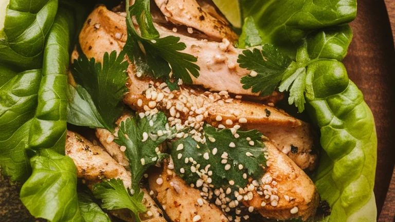 Cilantro Lime Chicken Lettuce Wraps - Featured