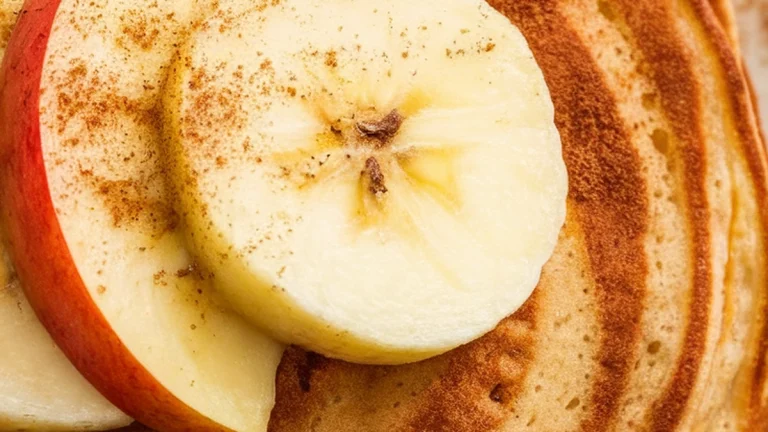 Cinnamon Apple Banana Pancakes - Featured