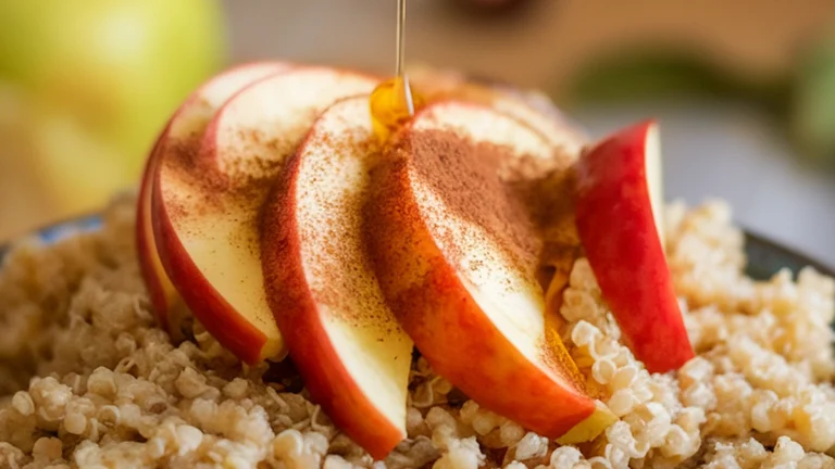 Cinnamon Apple Breakfast Quinoa Bowl - Featured