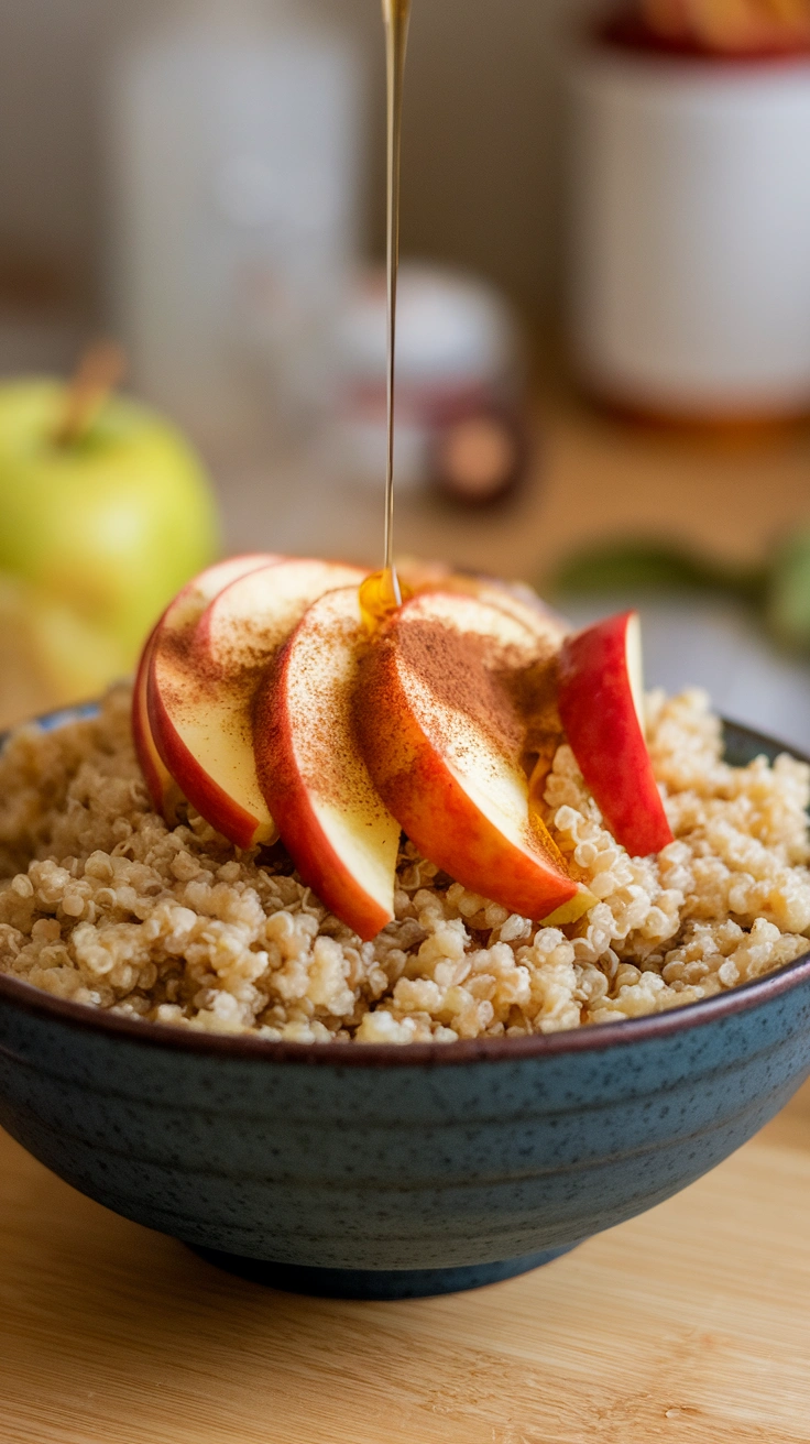 Cinnamon Apple Breakfast Quinoa Bowl