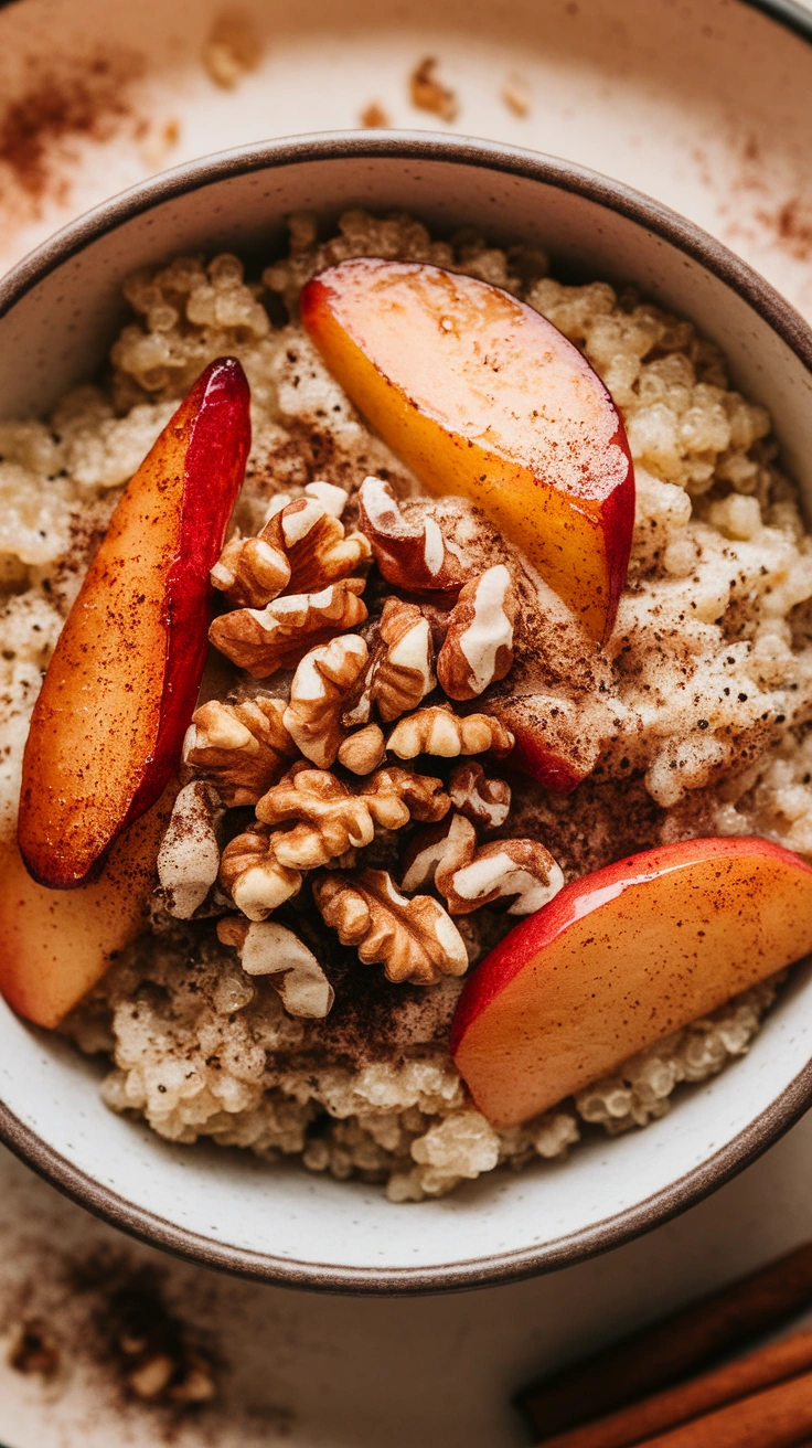 Cinnamon Apple Quinoa Breakfast Porridge