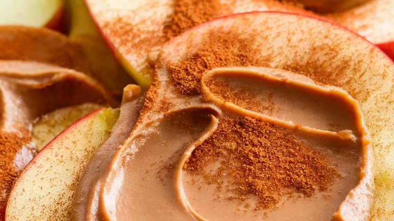 Cinnamon Apple Slices with Almond Butter - Featured