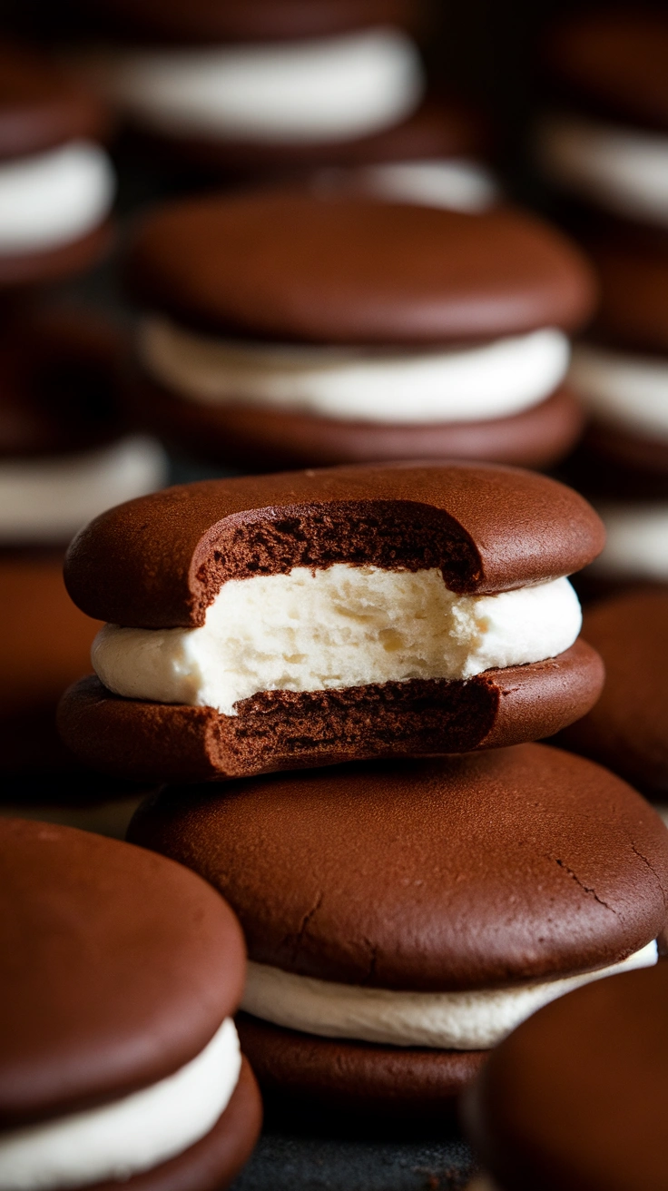 Classic Chocolate Marshmallow Whoopie Pies