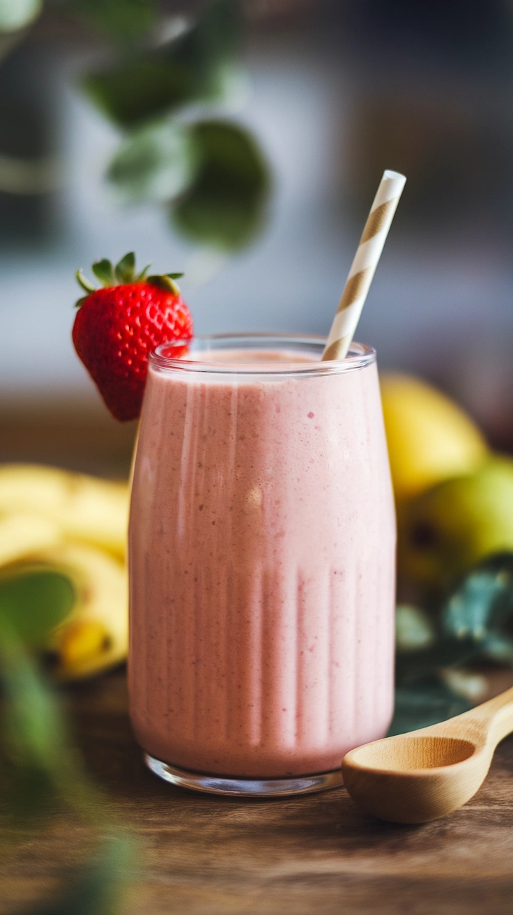 Classic Strawberry Banana Yogurt Smoothie