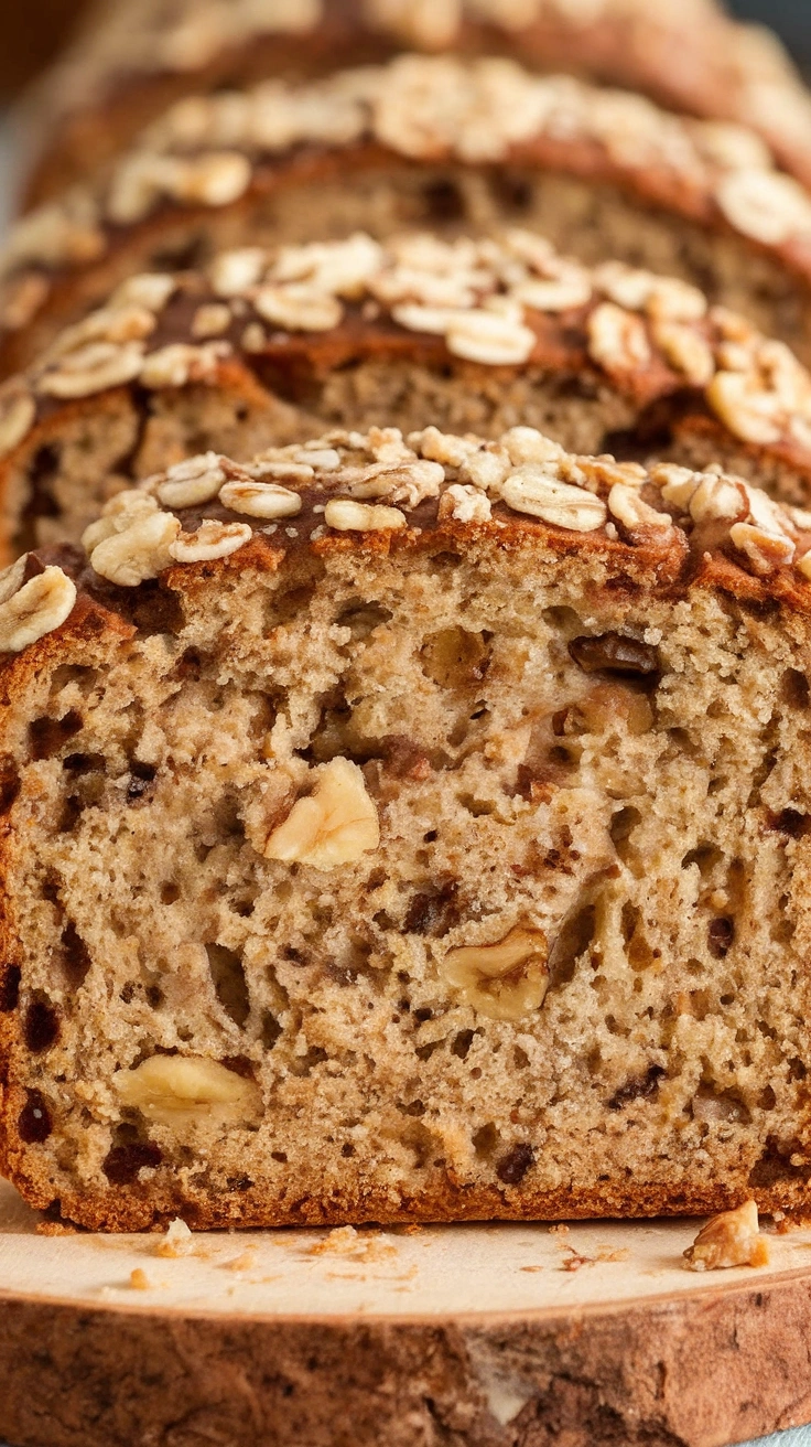 Classic Walnut Banana Oat Bread