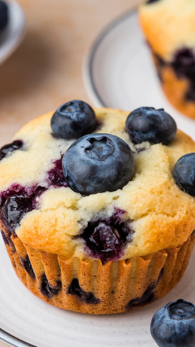 Coconut Oil Blueberry Muffins