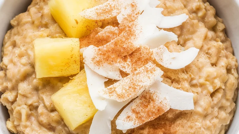 Coconut Pineapple Baked Oatmeal - Featured