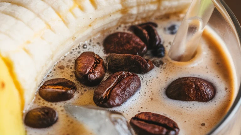 Coffee Banana Energy Smoothie - Featured