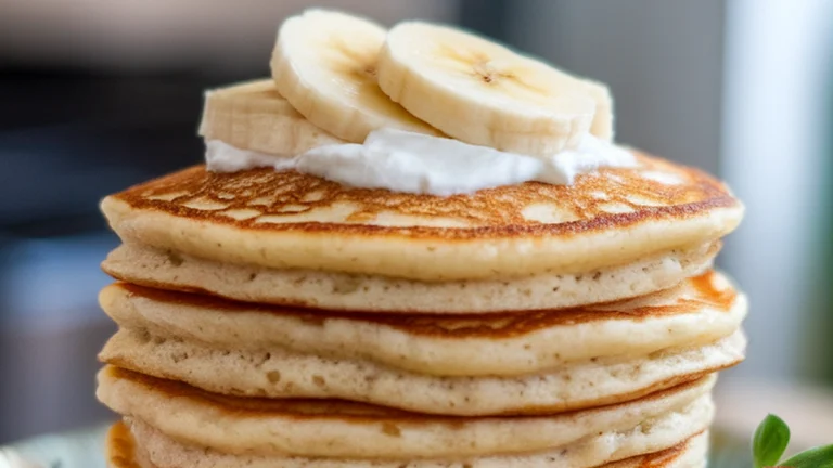 Cottage Cheese Banana Pancakes - Featured