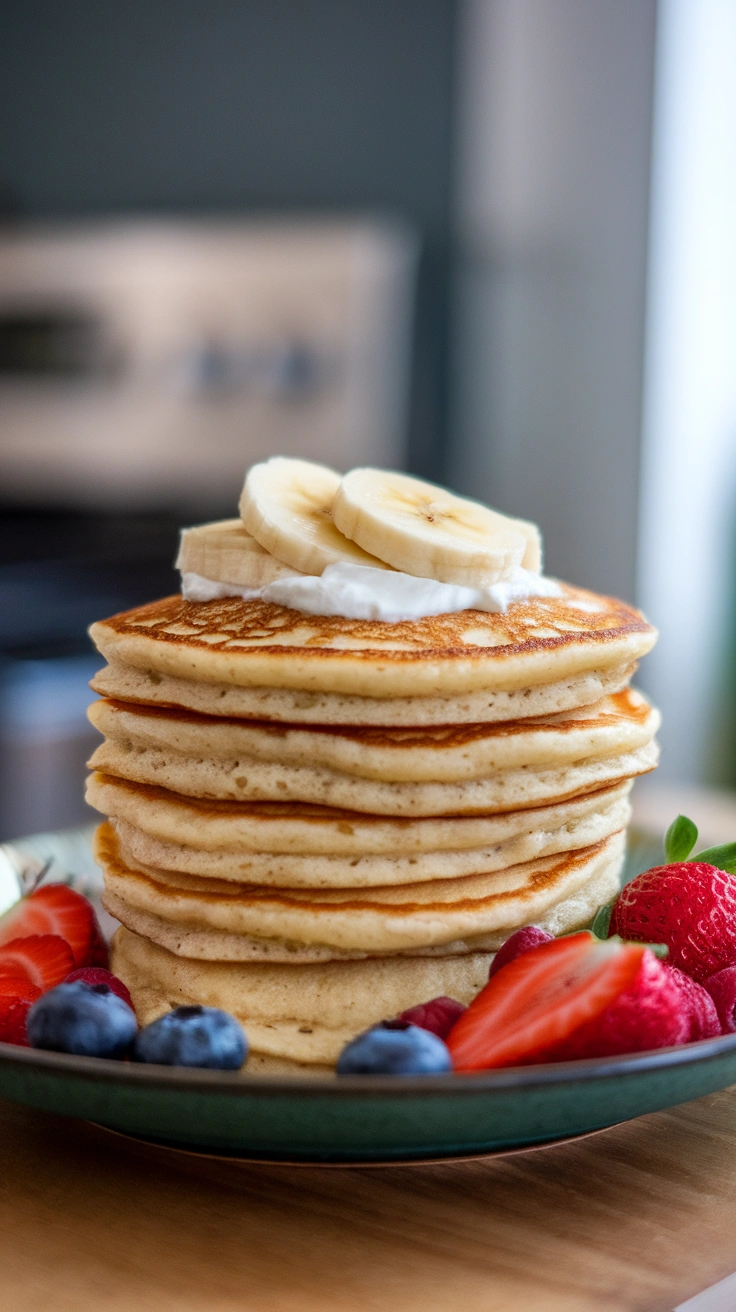 Cottage Cheese Banana Pancakes