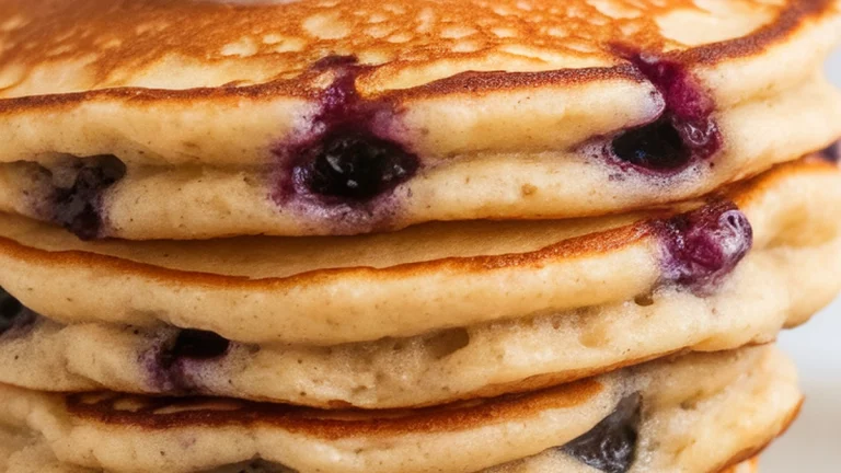 Cottage Cheese Blueberry Protein Pancakes - Featured