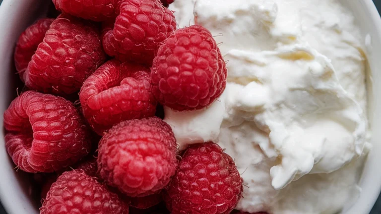 Cottage Cheese with Raspberries - Featured