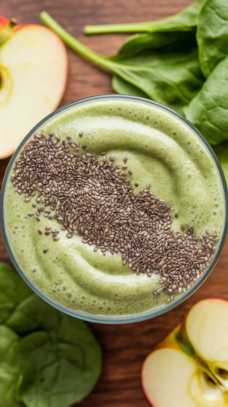 Creamy Apple and Spinach Smoothie