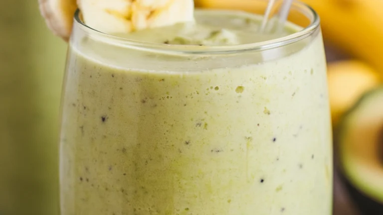 Creamy Avocado Banana Smoothie - Featured