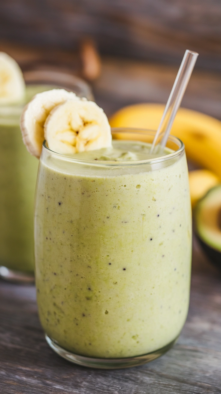 Creamy Avocado Banana Smoothie