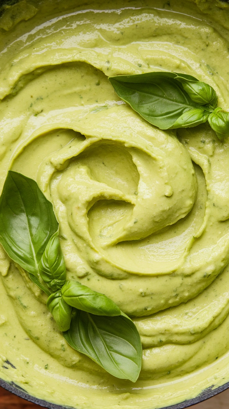 Creamy Avocado Basil Pasta Sauce