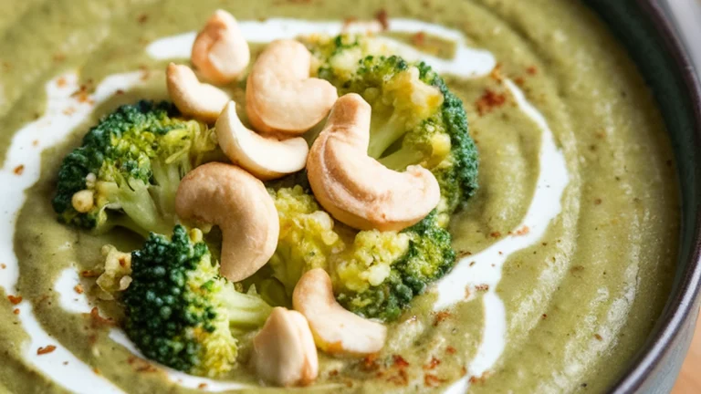 Creamy Cashew Broccoli Soup - Featured