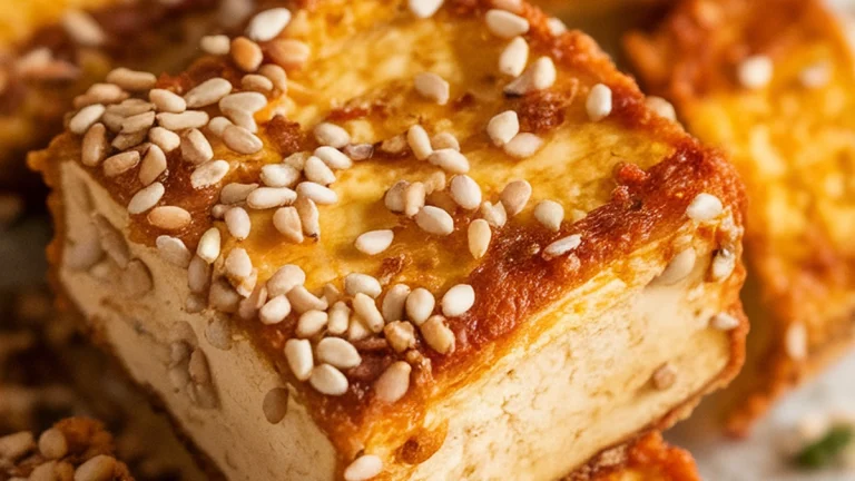 Crispy Sesame Air Fryer Tofu - Featured