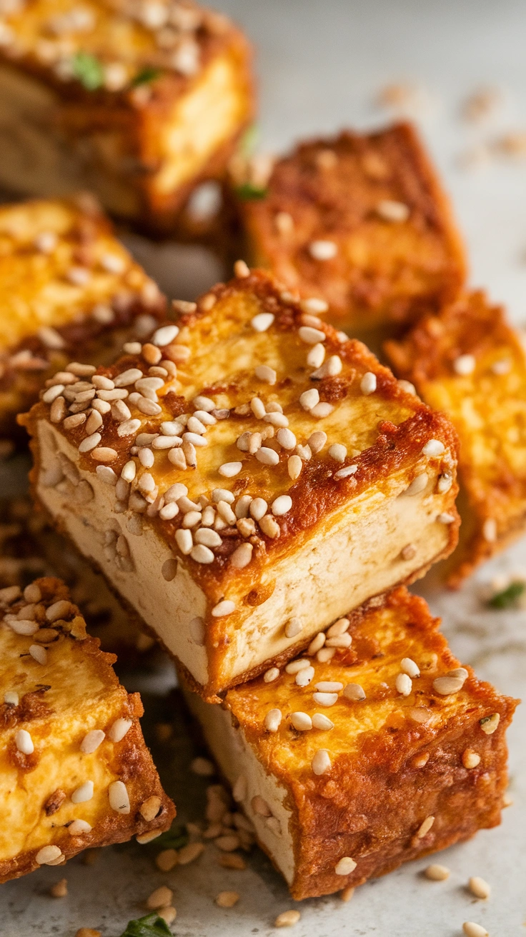 Crispy Sesame Air Fryer Tofu