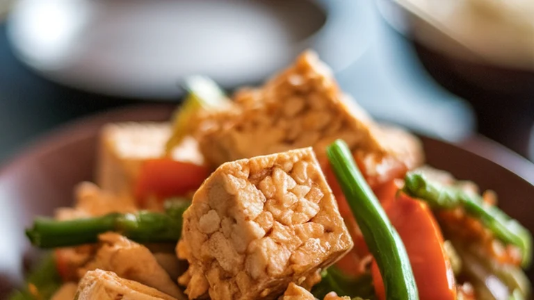 Crispy Tofu and Vegetable Stir-Fry Bowl - Featured