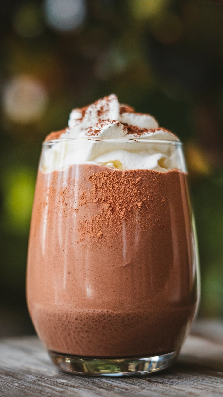 Dark Chocolate Cacao Banana Smoothie
