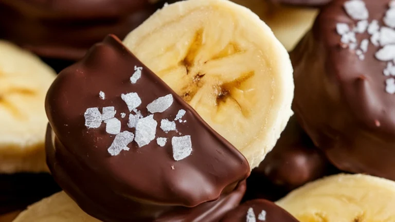 Dark Chocolate Dipped Banana Coins - Featured