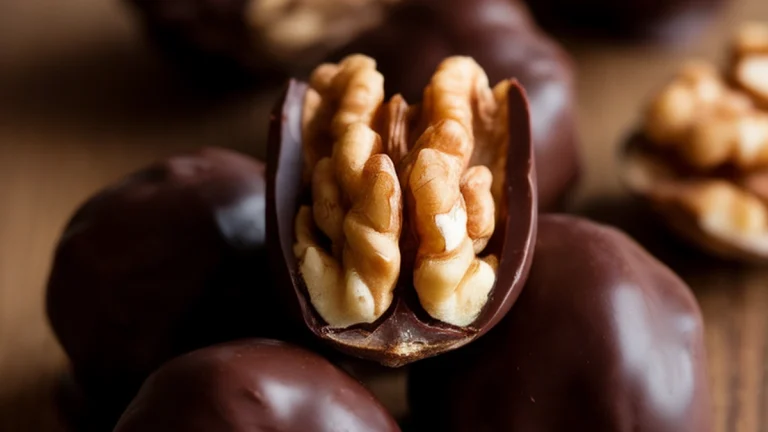 Dark Chocolate Dipped Walnuts - Featured