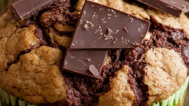 Double Chocolate Zucchini Muffins - Featured