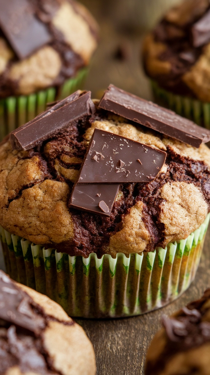 Double Chocolate Zucchini Muffins