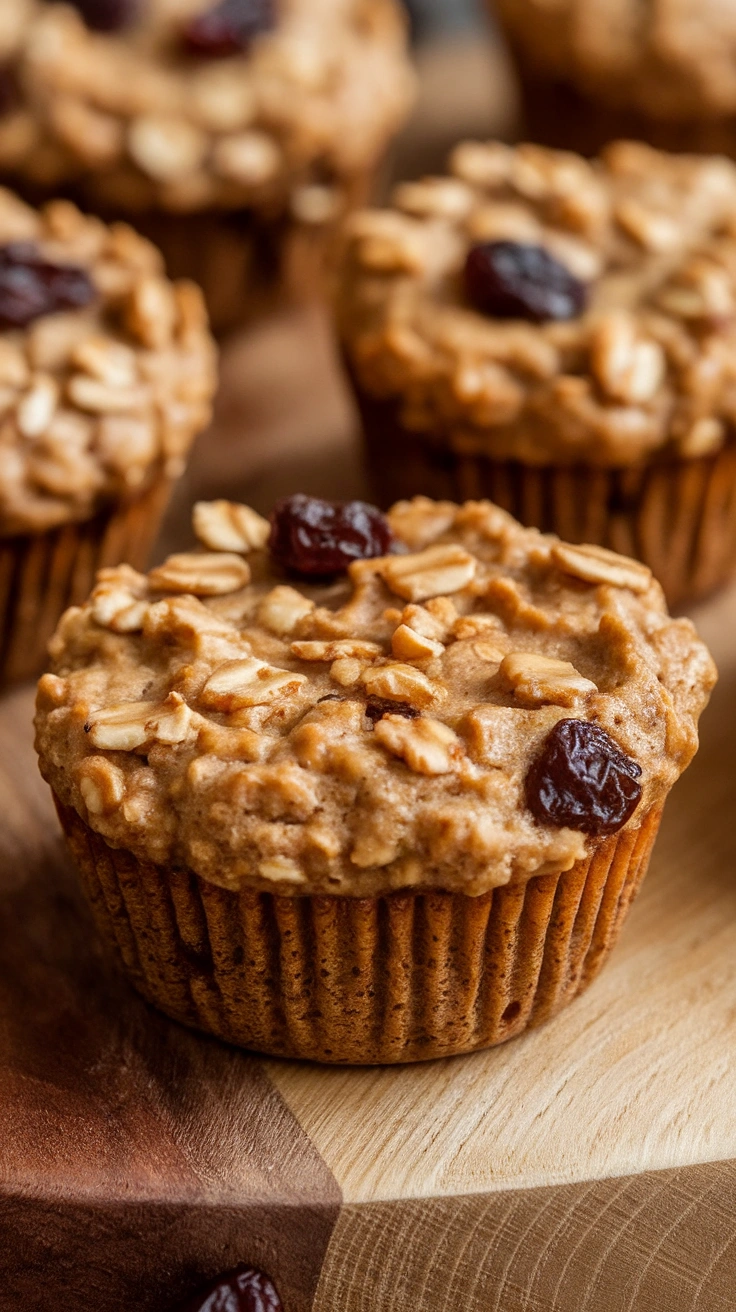 Flourless Peanut Butter Oatmeal Muffins