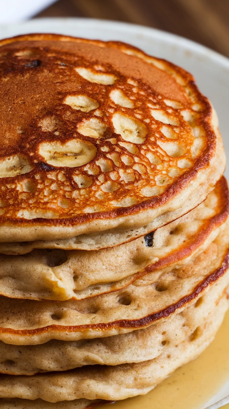 Fluffy Oat Flour Banana Pancakes