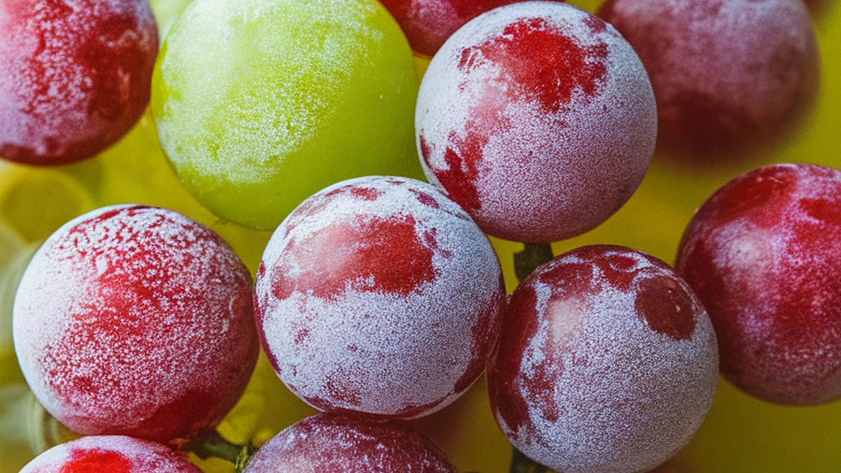 Frozen Grapes with Lime Juice