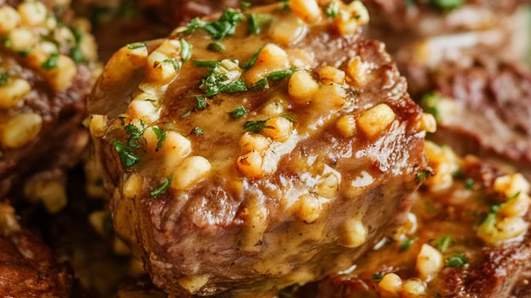 Garlic Butter Air Fryer Steak Bites - Featured