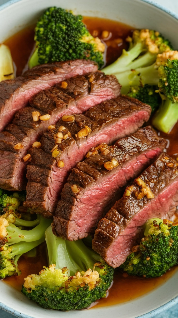 Garlic Ginger Steak and Broccoli Bowl