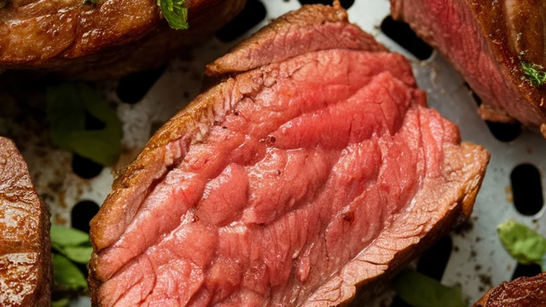 Garlic Herb Air Fryer Steak Bites - Featured