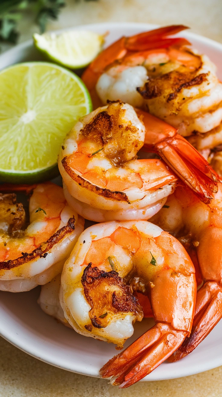 Garlic Lime Air Fryer Shrimp