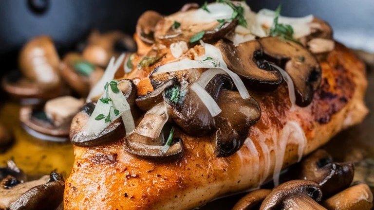 Garlic Mushroom Skillet Chicken - Featured