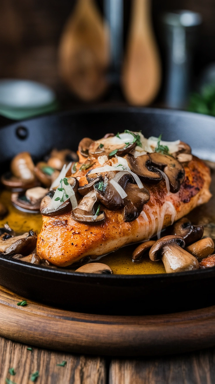 Garlic Mushroom Skillet Chicken