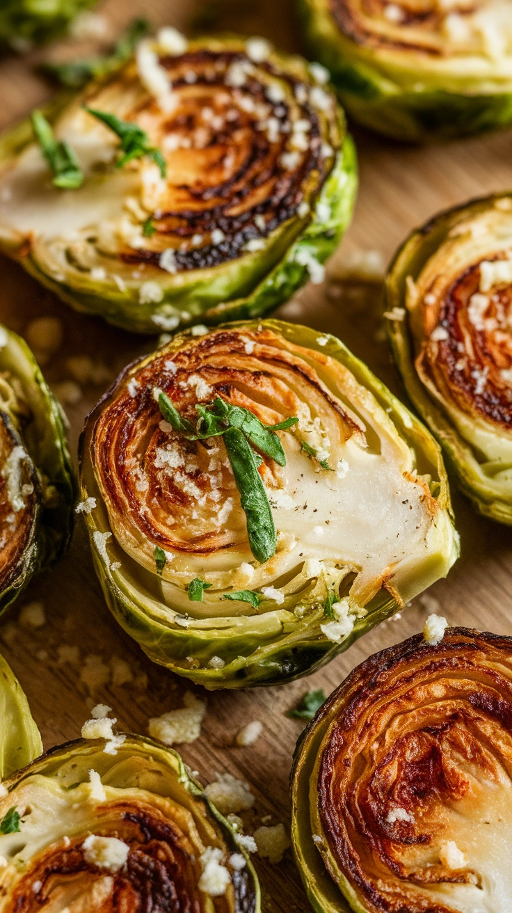 Garlic Parmesan Smashed Brussels Sprouts