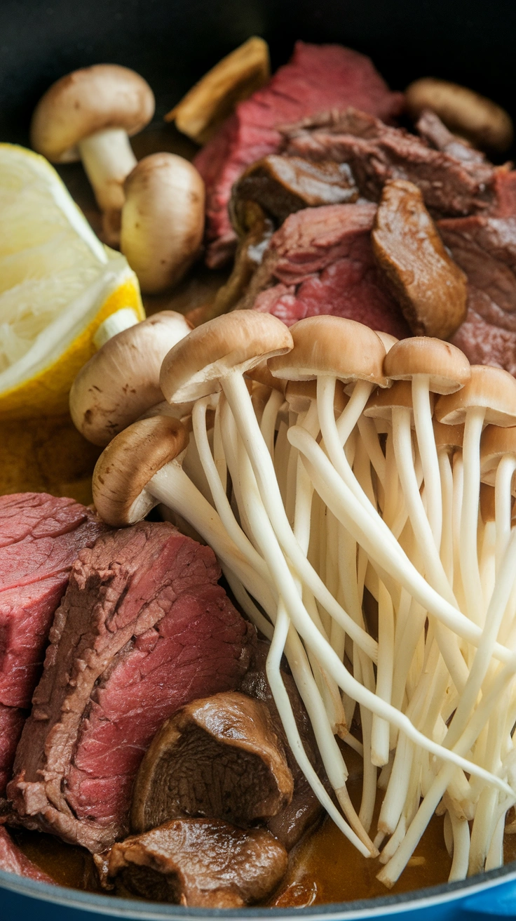 Ginger Soy Beef Stew with Shiitake Mushrooms