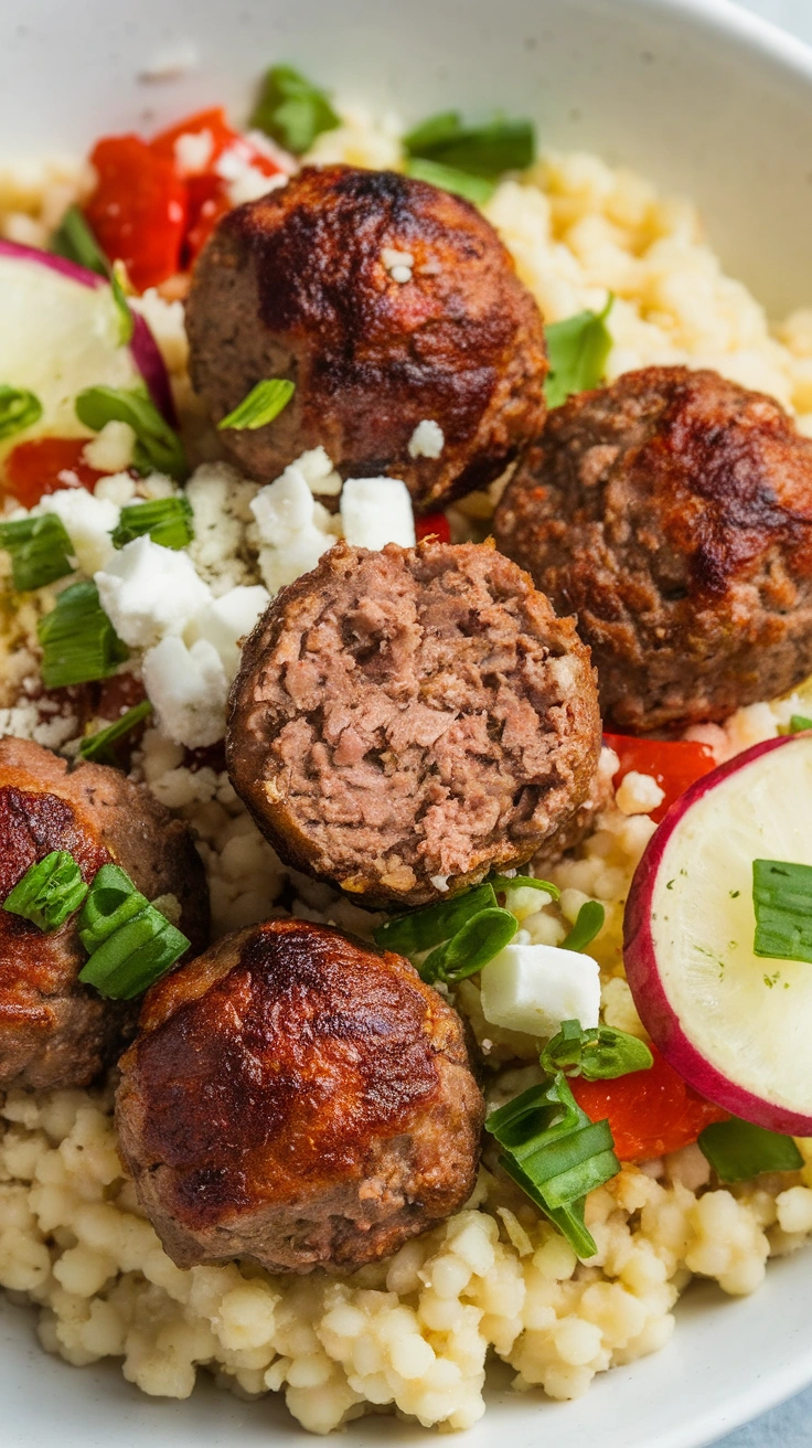 Greek Beef Kofta Couscous Bowl