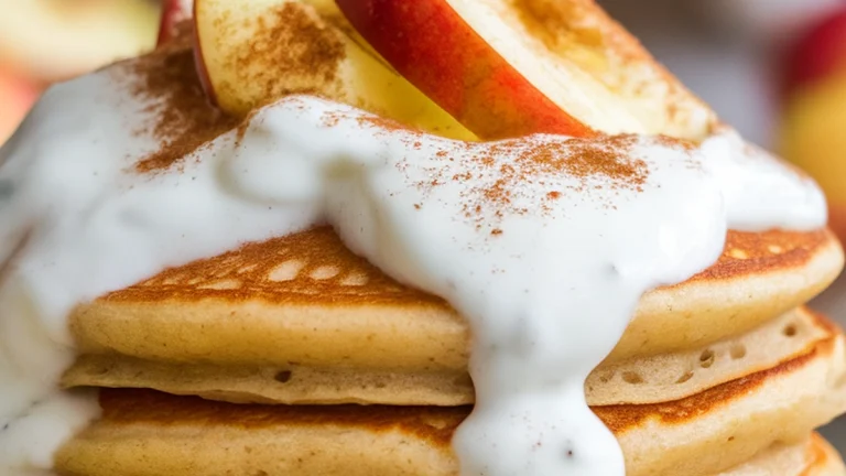 Greek Yogurt Apple Pancakes - Featured